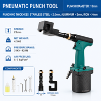 Pistolet perforateur pneumatique pour trous de drainage de portes et fenêtres, outil de perforation pour profilés aluminium à rupture de pont thermique, support d'angle, gouttière d'évacuation d'eau