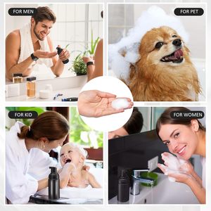 ขวดโฟมพลาสติกสีดำคุณภาพดีสำหรับสบู่ล้างมือ ขนาด 50 มล. 100 มล. 120 มล. 150 มล. 200 มล. พร้อมฝา PET และหัวปั๊มโฟม - Product Image 5