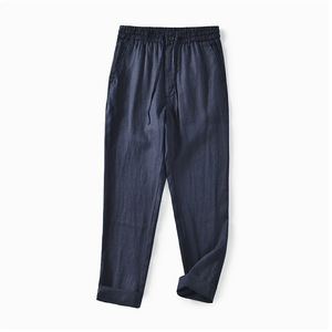 <span class=keywords><strong>Pantaloni</strong></span> personalizzati da uomo colore <span class=keywords><strong>Beige</strong></span> leggero canapa <span class=keywords><strong>pantaloni</strong></span> a gamba dritta <span class=keywords><strong>pantaloni</strong></span> di <span class=keywords><strong>lino</strong></span> Casual da uomo - Product Image 4