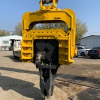 Marteau vibrant haute fréquence et haute efficacité pour excavatrice avec support moteur personnalisé pour travaux de pieutage de fondations