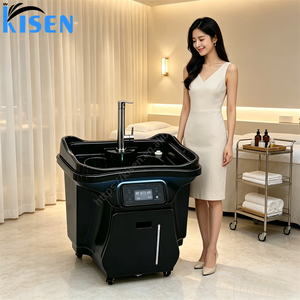 KISEN Évier portable électrique sans plomberie avec réservoirs d'eau chaude pour lavage des mains et shampoing, idéal pour expositions, hôtels et salons - Product Image 3