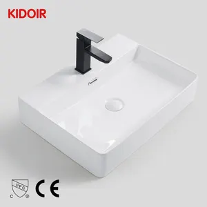 Kidoir cheap vanity bathroom sinks countertop single hole wash basin ceramic modern european hand wash basin for sale