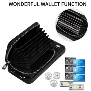 Cho <span class=keywords><strong>iPhone</strong></span> 15 14 13 12 11 Pro XS Max 8 7 Cộng Với PU Da Crossbody Dây Buộc Trường Hợp Điện Thoại Với Ví Chủ Thẻ Trở Lại Đứng Bìa - Product Image 2