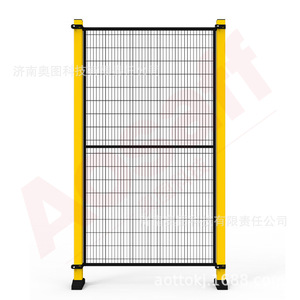รั้วนิรภัยหุ่นยนต์ Aosaff ขนาด 1200x1000x2000 มม. เหล็กกล้าคาร์บอนต่ำเคลือบผง สำหรับป้องกันในโรงงาน - Product Image 2