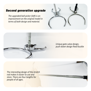 Fourchettes à boules en acier inoxydable double taille 105cm 55cm rétractable 20 - 83cm idéal pour les boules de pelouse - Product Image 3