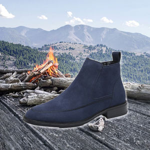 Botas de Senderismo de Piel Casual para Otoño, con Punta Puntiaguda, Suela de Goma, Ligeras, para Hombre - Product Image 2