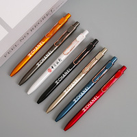 Pulpen Promosi Logo Kustom Klip Logam Berat Tahan Lama Tinta Permanen Tanda Tangan Netral untuk Kantor