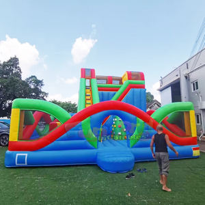 Pista de obstáculos inflable extrema para fiestas al aire libre, casa de brinco comercial para niños, parcours d'obstacles gonflable - Product Image 1