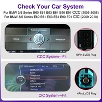 Écran multimédia de voiture sans fil CarPlay Android Auto 8,8 pouces pour BMW Série 3 E90 E91 E92 E93 Série 5 E60 E61 Écran tactile