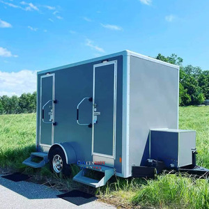 <span class=keywords><strong>Remolque</strong></span> de Baño Portátil de Lujo con 2 Cabinas para Baño Público, Camping, <span class=keywords><strong>Caravana</strong></span> y Sanitario Móvil - Product Image 4