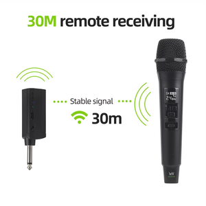 Professionele 2.4G draadloze XLR oplaadbare handheld microfoon met dynamische <span class=keywords><strong>HD</strong></span>-geluidsopname, aangepaste logo, 30M stabiele transmissie. - Product Image 3
