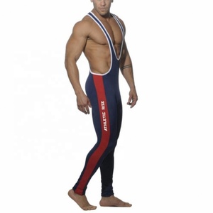 Men's Wrestling Singlets <b>Athletic</b> <b>Supporters</b> Slim Fit Sport Bodysuit Sleeveless Active Wrestling Leotard Jumpsuits - Product Image 2