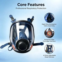 Masque respiratoire intégral, barrière efficace contre les gaz et la poussière, équipement de sécurité professionnel pour les travaux miniers et de découpe de pierre