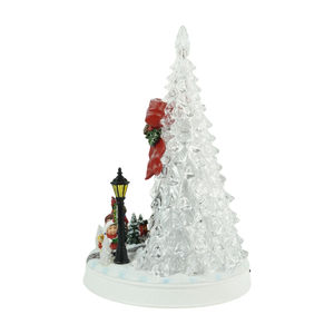 Arbre de Noël LED en acrylique avec scène de crèche, train musical et mouvements, fonctionne avec 3 piles AA, décoration intérieure - Product Image 5
