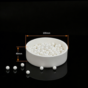Creuset à fentes en alumine de haute pureté avec couvercle pour la frittage de prothèses dentaires, conception circulaire - Product Image 6