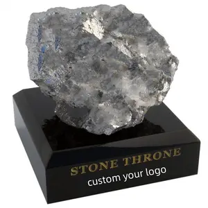 Suporte de pedra de cristal Lucite ametista para exibição de pedras e minerais, suporte de cristal acrílico chanfrado