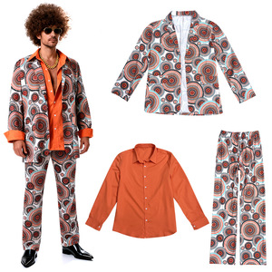 <span class=keywords><strong>Disfraz</strong></span> de Discoteca de los 70 para Hombres, Mujeres y Parejas, Pantalones Anchos con Estampado Psicodélico, Atuendo Retro Hippie para Festivales y Actuaciones en Escenario - Product Image 6