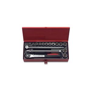 USAG - U06032015 Assortiment dans boîte en tôle d'acier avec douilles bihexagonales 1/2 ''(16 pièces) ENSEMBLES DE CLIQUET ET DE DOUILLES - Product Image 1