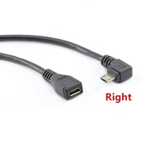 Câble d'extension de données de charge Micro USB à angle droit de 90 degrés, câble Micro USB mâle vers femelle à angle gauche de 90 degrés