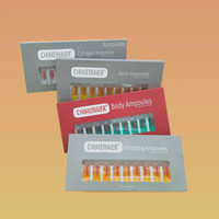 Kit Facial 10 Ampoules Marque Privée pour Éclaircir, Réparer, Raffermir et Hydrater, Formule Liquide