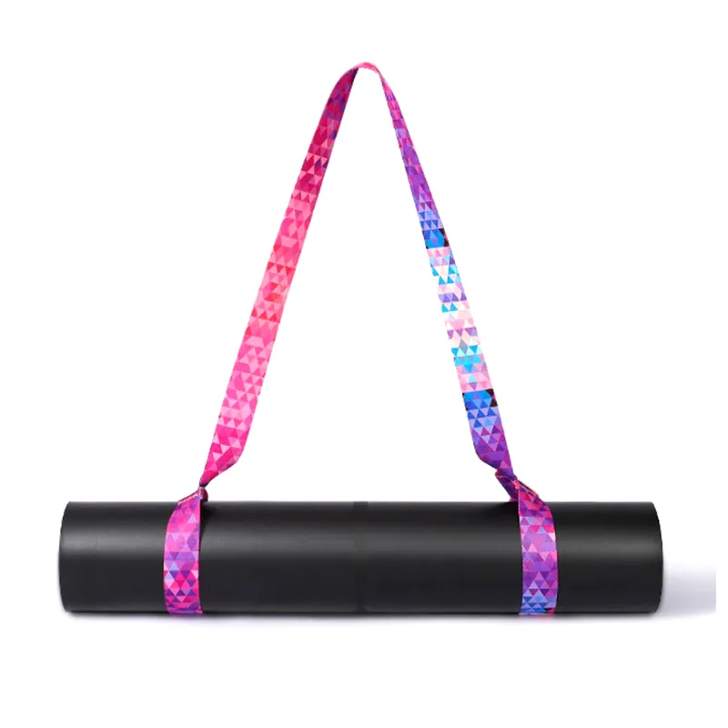 China wholesale adjustable thick durable yoga carrier stretching strap polyester yoga strap for mat