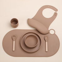 Assiette en silicone personnalisée pour Noël pour tout-petits, set de tapis de table pour bébés, imperméable, antidérapant, en silicone