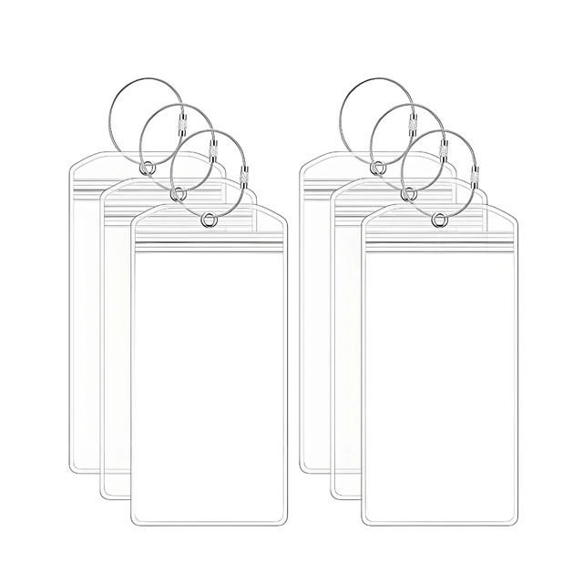 PVC Baggage Tag Holder Plastic Clear Luggage Bag Tag for Travel Royal Cruise Line Ship Clear Pvc Luggage Cruise Tag