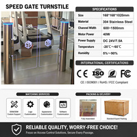 Torniquete de Puerta Abatible con Control de Acceso y Reconocimiento Facial Automático de Acero Inoxidable 304 Directo de Fábrica para Edificios de Oficinas