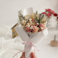 Mini rose véritable préservée, étoiles de bébé, fleur séchée fraîche, petit bouquet éternel pour la maison, photo, cadeau de Nouvel An pour petite amie