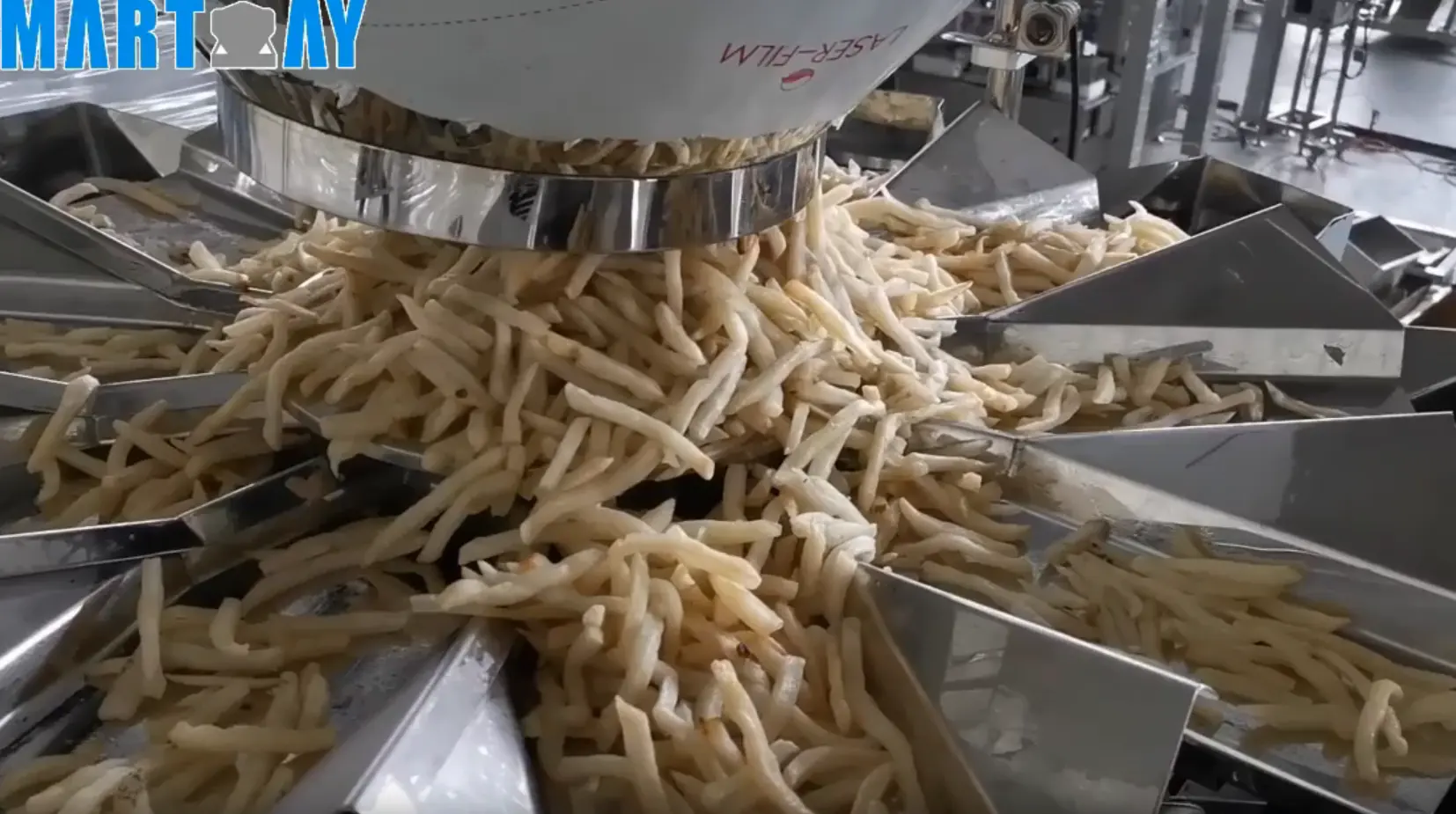 SmartWeigh OEM ODM mesin pengepakan Frozen sepenuhnya otomatis mengisi kentang beku mesin pengepakan kentang goreng 1kg 2kg
