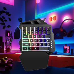 Có Dây Mini Một Tay Bàn Phím 35 Phím Một Tay Biểu Tượng Tùy Chỉnh RGB LED Bàn Phím Chơi Game - Product Image 1