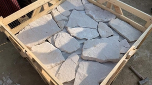 屋内外装装飾用ランダムフォーマット天然白石砂岩壁 - Product Image 3