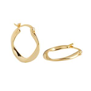 Personnalité à la mode 925 Sterling Silver <span class=keywords><strong>Morbius</strong></span> Wave Boucles d'oreilles 18K Gold Platerd Twisted Boucles d'oreilles en gros - Product Image 2