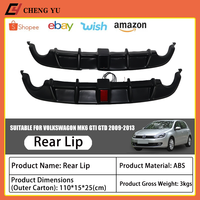 Diffuseur de pare-chocs arrière révolutionnaire avec LED pour VW Golf 6 MK6 GTI GTD 2009-2013, ABS noir brillant, kit carrosserie sportif