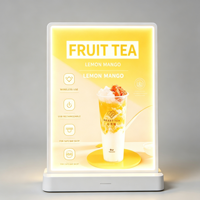 Boîte à lumière LED rechargeable A4 sans fil en alliage d'aluminium, haute luminosité 2000 lumens, résistante à l'eau, pour restaurant, café, alimentation