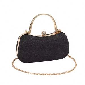 Bolso de noche retro de moda con perlas y diamantes de imitación, bolso de mano de lujo con pompón, bolso bandolera para mujer, ideal para bodas - Product Image 3