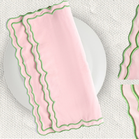 Napperons de table vert pâle de style rétro français : broderie élégante lavée, personnalisables en plusieurs couleurs