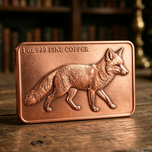 ASTM C11000 99.9% Cobre Puro, Barra de Cobre Fox de 1 onza Troy, Grado de Inversión - Product Image 4