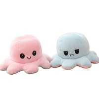 Poulpe réversible en peluche brodé ours jeu poupées PP coton rempli maille couette pour les anniversaires