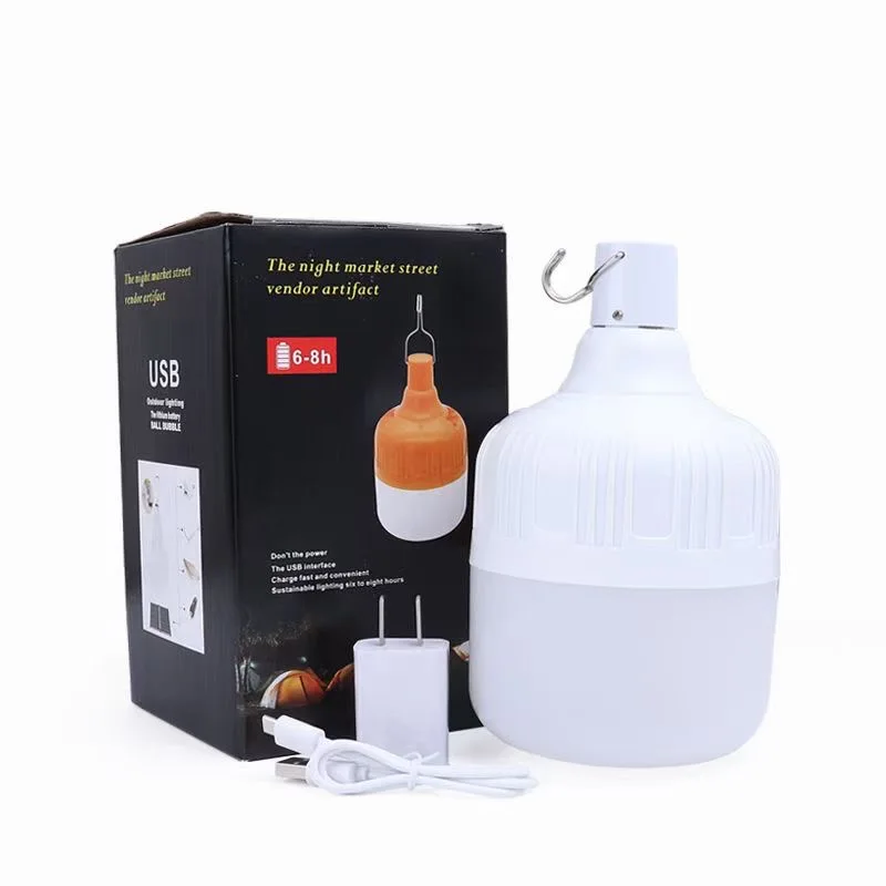 Lâmpada led inteligente recarregável de emergência, iluminação de fábrica, com lâmpada