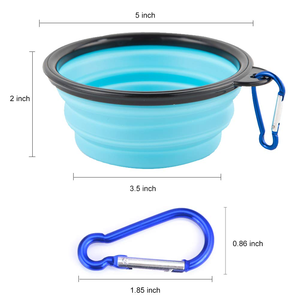 Portable Foldable Eco-friendly Silicone Rounded Small Lightweight 60g Manual Dog Holding Bowl Travel Outdoor Use Pets Wholesale - Product Image 5