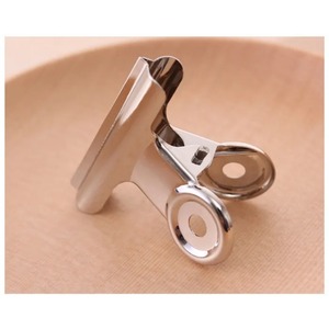Promozionale all'ingrosso rotondo in metallo Grip Bulldog argento in acciaio inox bollette del biglietto Clip cancelleria ufficio - Product Image 5