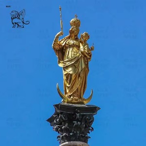 Grande église bâtiment religieux métal Notre Dame Statues grandeur nature Bronze <span class=keywords><strong>Mère</strong></span> <span class=keywords><strong>Marie</strong></span> Sculpture Statue - Product Image 3