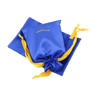Emballage personnalisé, sac à poussière en satin noir de luxe pour bijoux, sac à main - Product Image 4