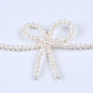 Collier ras de cou en perles d'eau douce de pomme de terre en gros, bijoux - Product Image 2