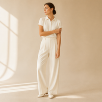 Polo décontracté personnalisé pour femme, manches courtes, 100 % coton, tissu 200 GSM, performance professionnelle, T-shirt polo pour femme d'affaires