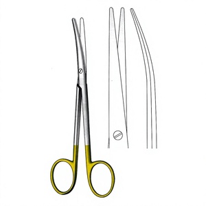 Tijeras Quirúrgicas de Carburo de Tungsteno TC Gold, Curvas y Delgadas, de 16 cm (6-1/4 Pulgadas), Marca Lexer Fino, de Acero Inoxidable - Product Image 1