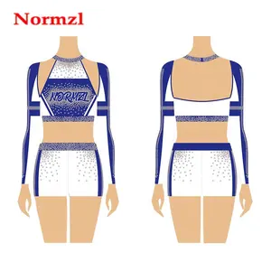 Cheerleading Uniforms Design Your Own High School Cheerleader Uniform Adult Long Sleeve Purple And Black Cheerleading Uniforms