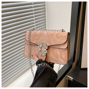 <span class=keywords><strong>Sac</strong></span> Tendance 2026 – Magnifique <span class=keywords><strong>Sac</strong></span> Bandoulière <span class=keywords><strong>Carré</strong></span> pour Femme, Style Western, Couleur Unie, Chaîne Diamantée, Distinctif - Product Image 3
