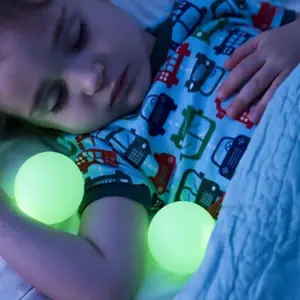 Set Hadiah untuk Anak-anak Lampu LED Bola Mini, Ornamen Lampu Bola Mini Kendali Jarak Jauh Tahan Air Lampu Ajaib Orb Warna-warni untuk Dekorasi Rumah